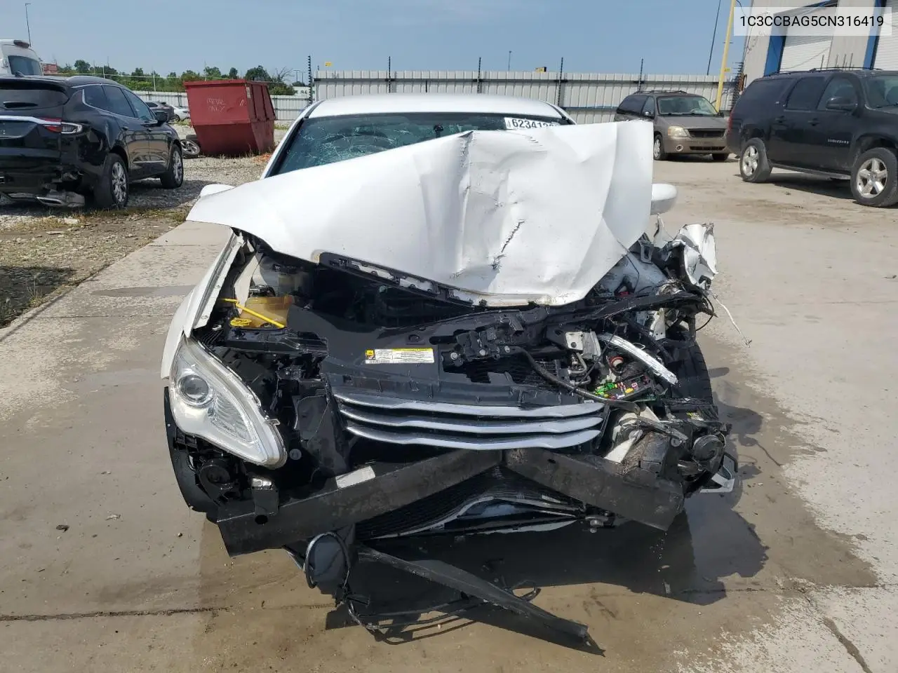 2012 Chrysler 200 Lx VIN: 1C3CCBAG5CN316419 Lot: 62341265