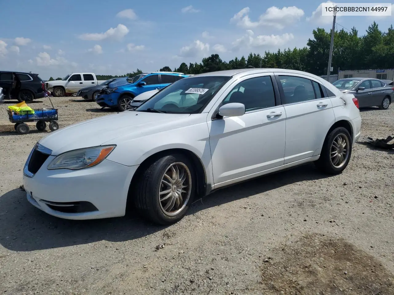 2012 Chrysler 200 Touring VIN: 1C3CCBBB2CN144997 Lot: 62399575