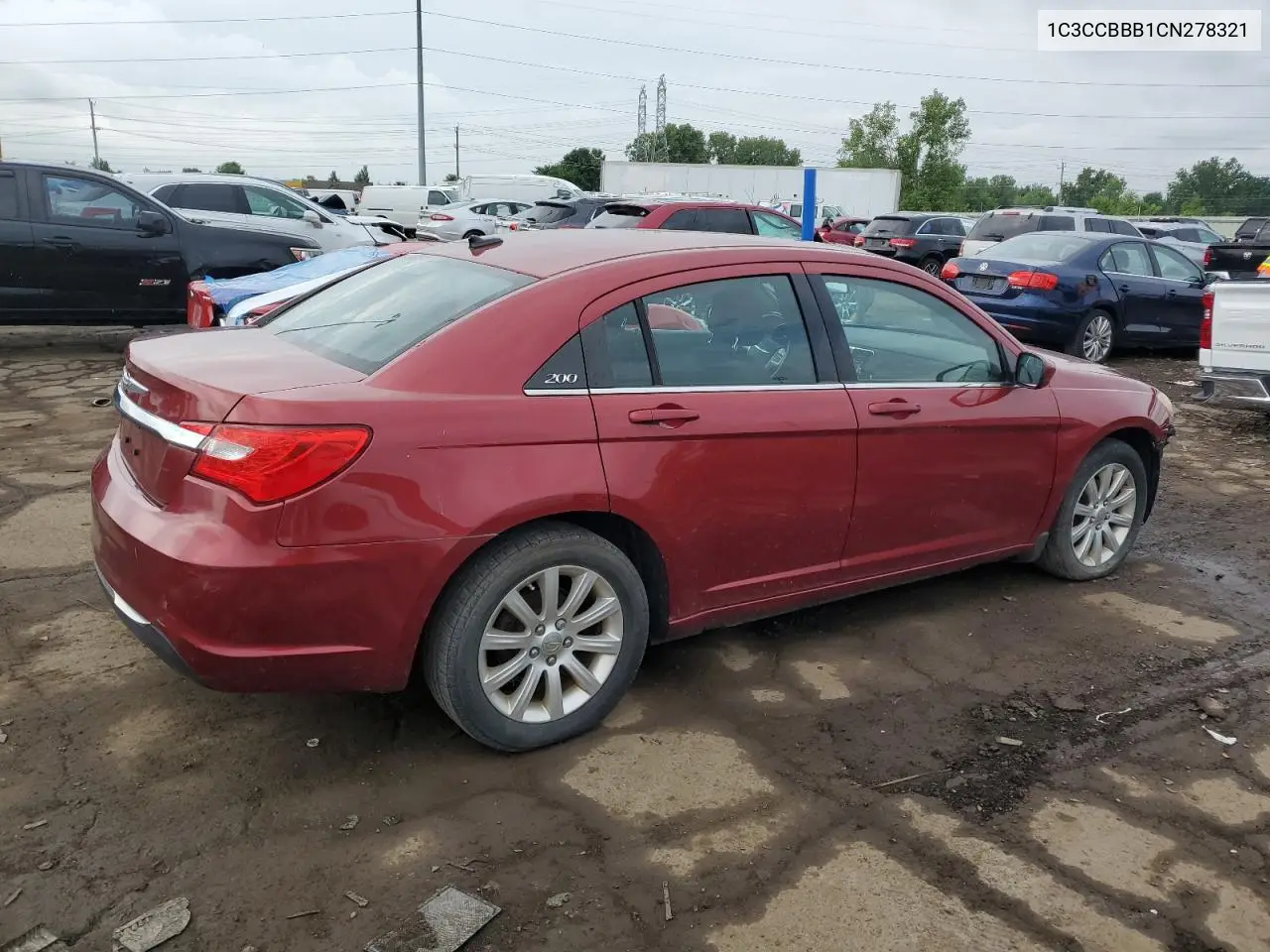 2012 Chrysler 200 Touring VIN: 1C3CCBBB1CN278321 Lot: 62636555