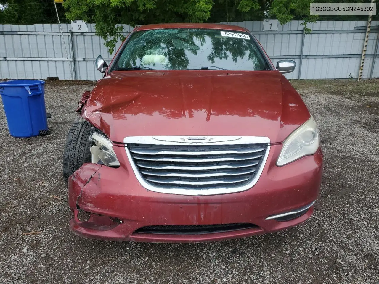 2012 Chrysler 200 Limited VIN: 1C3CCBCG5CN245302 Lot: 62647045