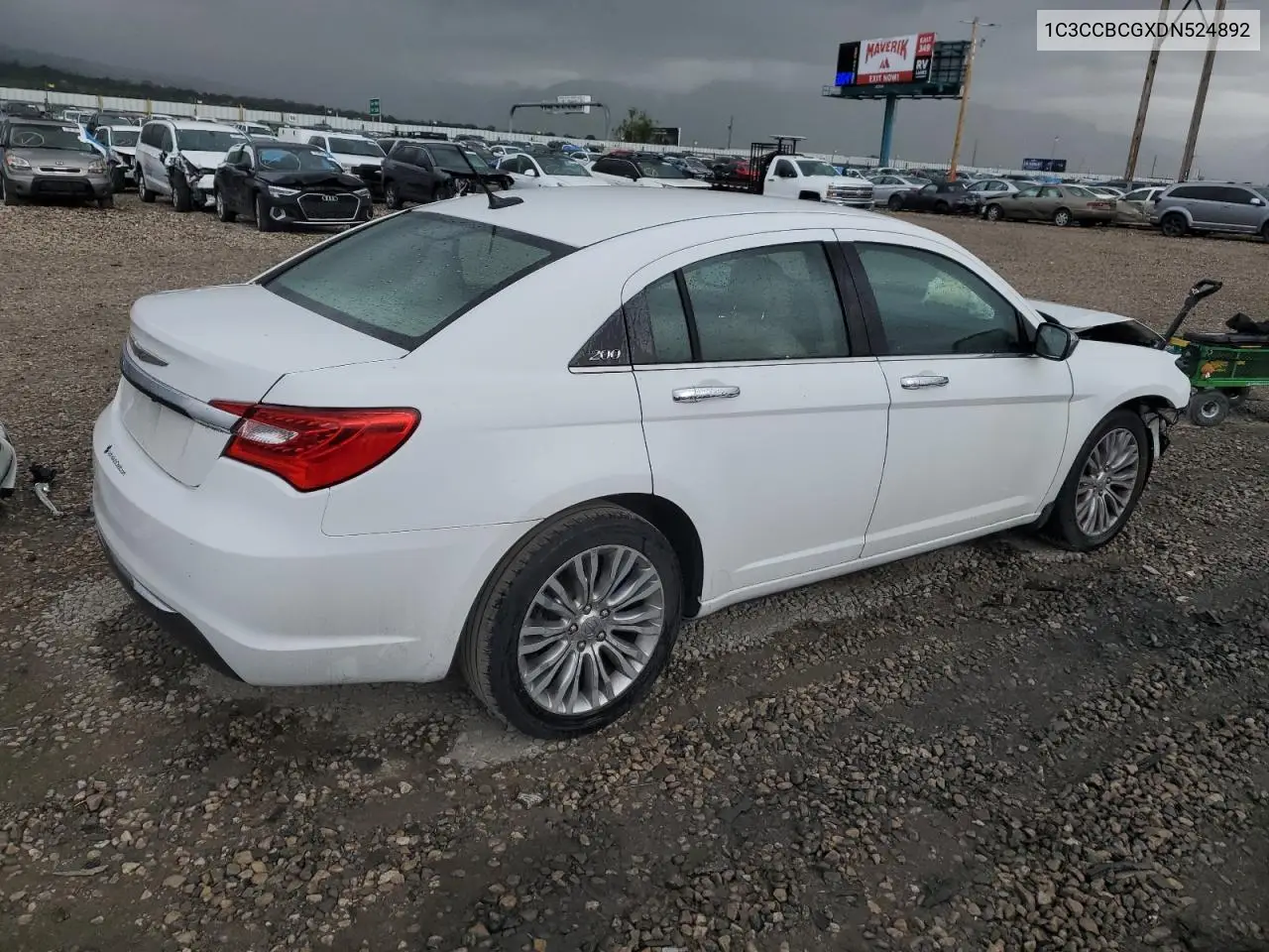 2013 Chrysler 200 Limited VIN: 1C3CCBCGXDN524892 Lot: 56752915