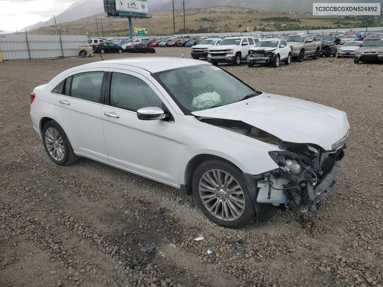 2013 Chrysler 200 Limited VIN: 1C3CCBCGXDN524892 Lot: 56752915