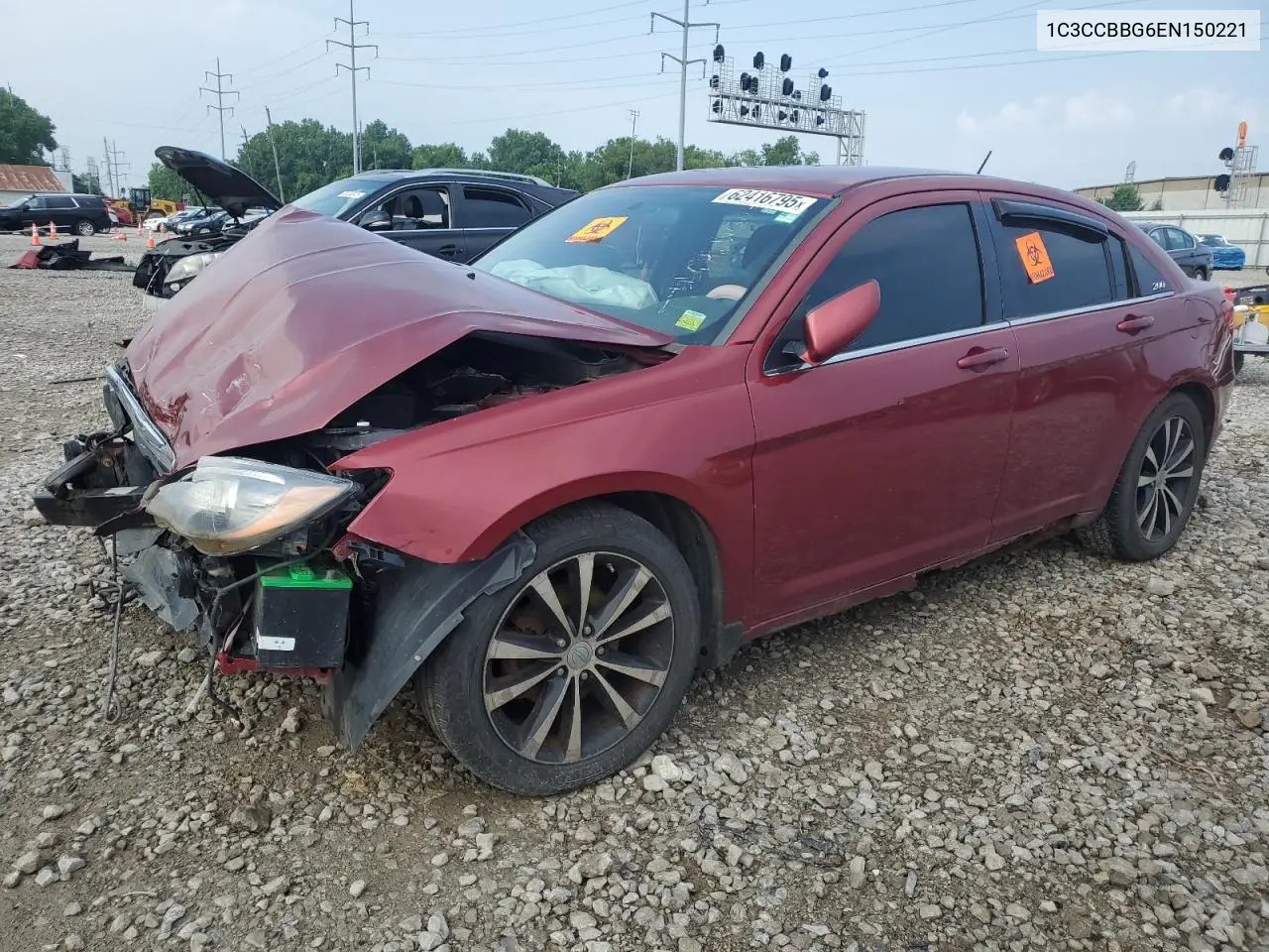 2014 Chrysler 200 Touring VIN: 1C3CCBBG6EN150221 Lot: 62416795