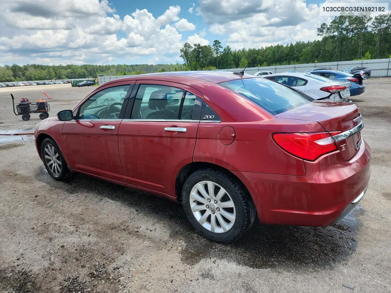 2014 Chrysler 200 Limited VIN: 1C3CCBCG3EN192182 Lot: 62581935