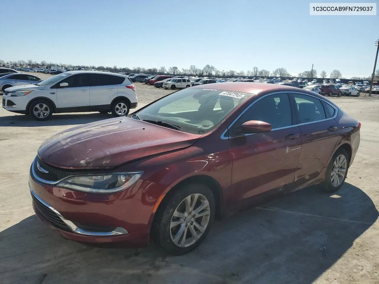 2015 Chrysler 200 Limited VIN: 1C3CCCAB9FN729037 Lot: 47047245