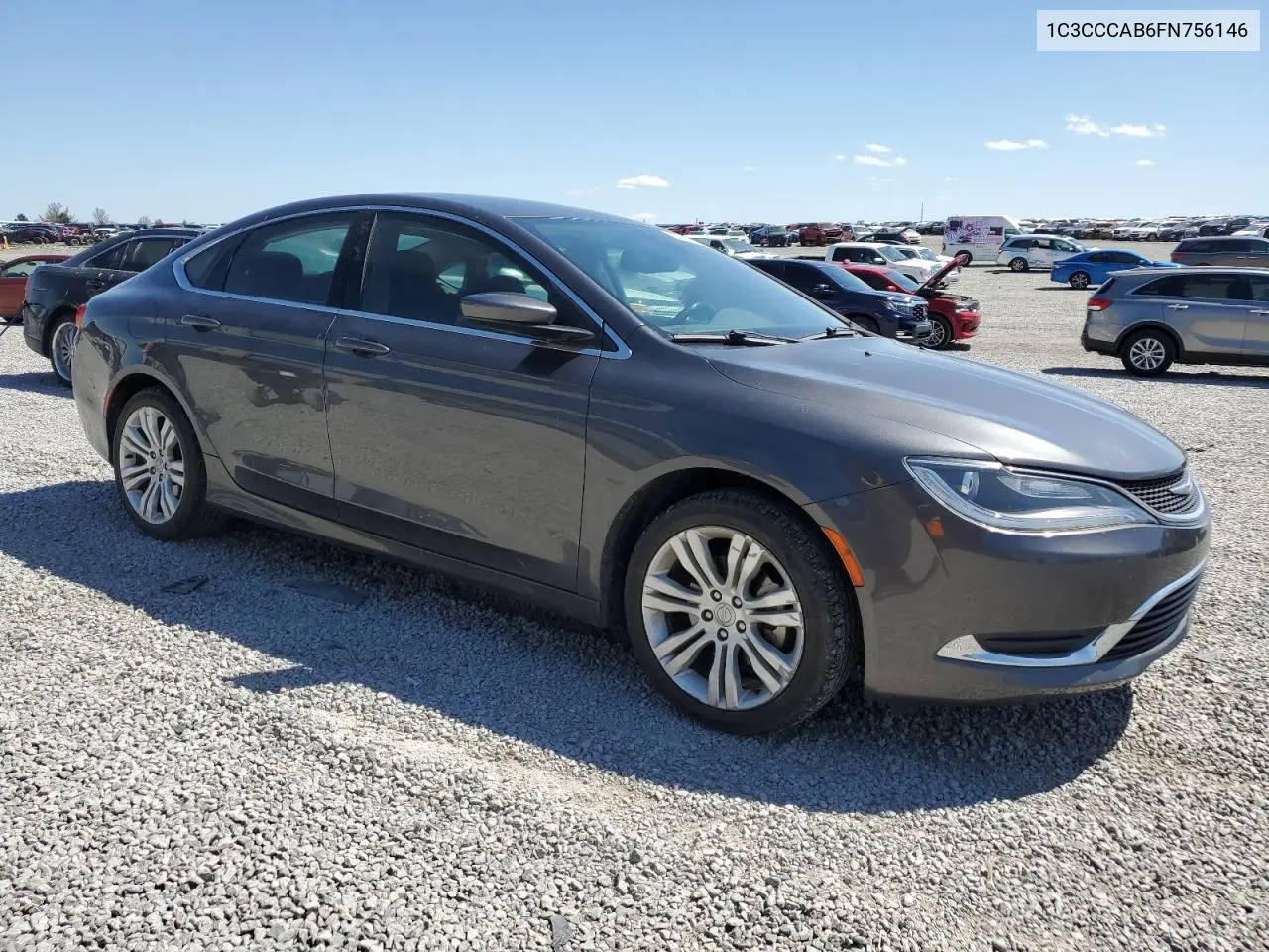 2015 Chrysler 200 Limited VIN: 1C3CCCAB6FN756146 Lot: 50451265