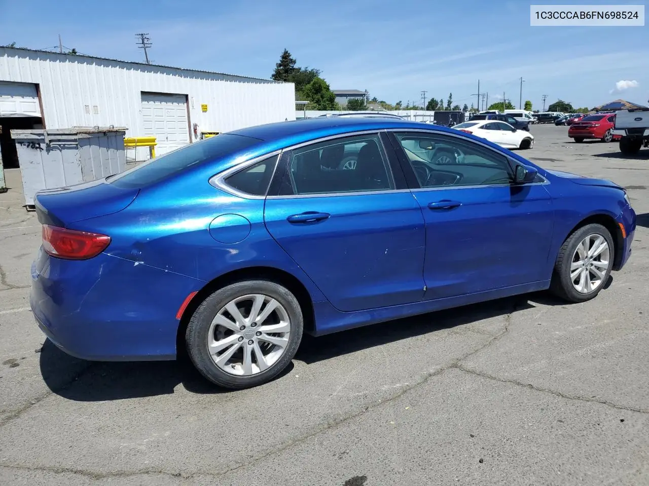 2015 Chrysler 200 Limited VIN: 1C3CCCAB6FN698524 Lot: 55353685