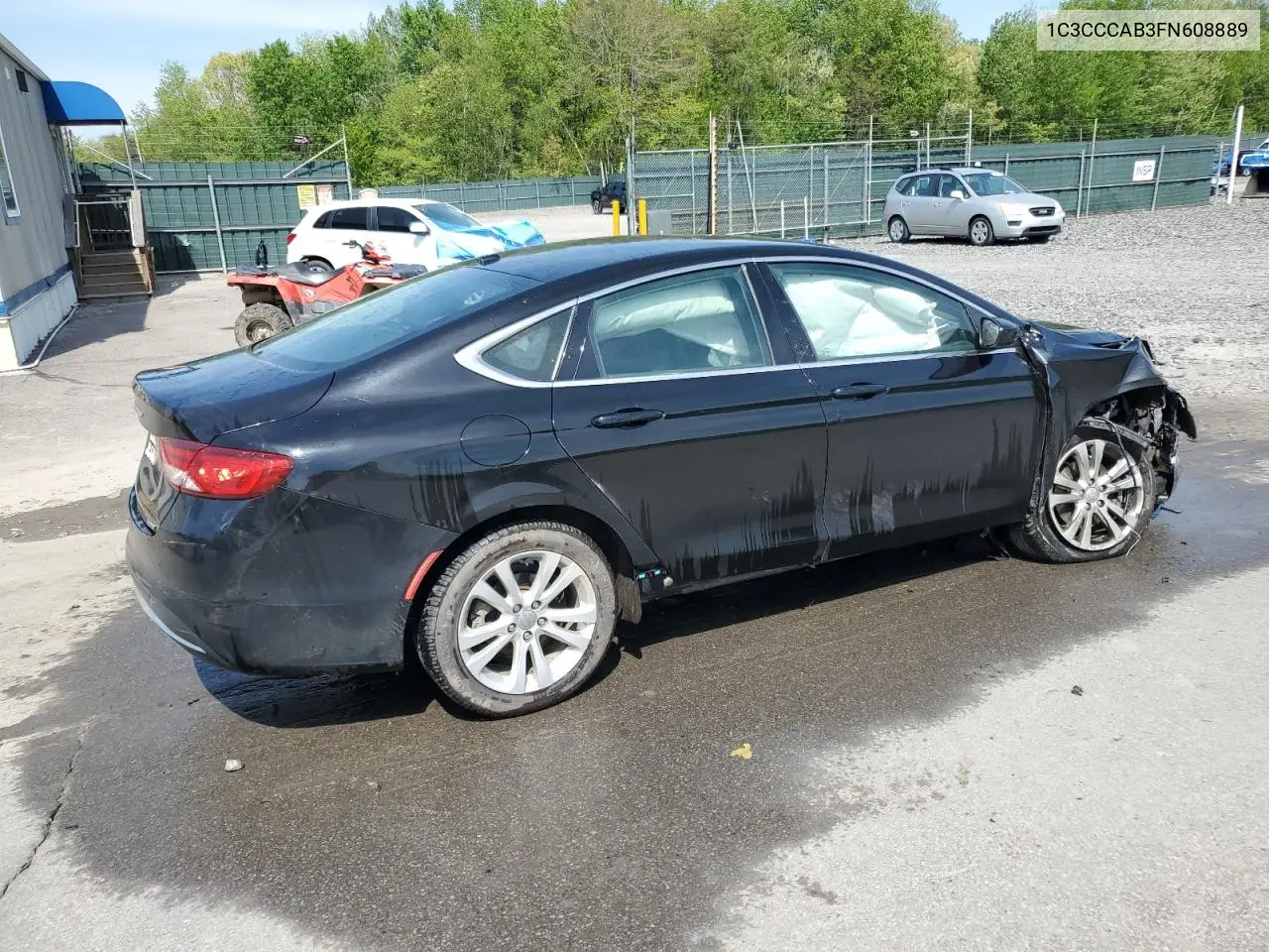 2015 Chrysler 200 Limited VIN: 1C3CCCAB3FN608889 Lot: 56328525