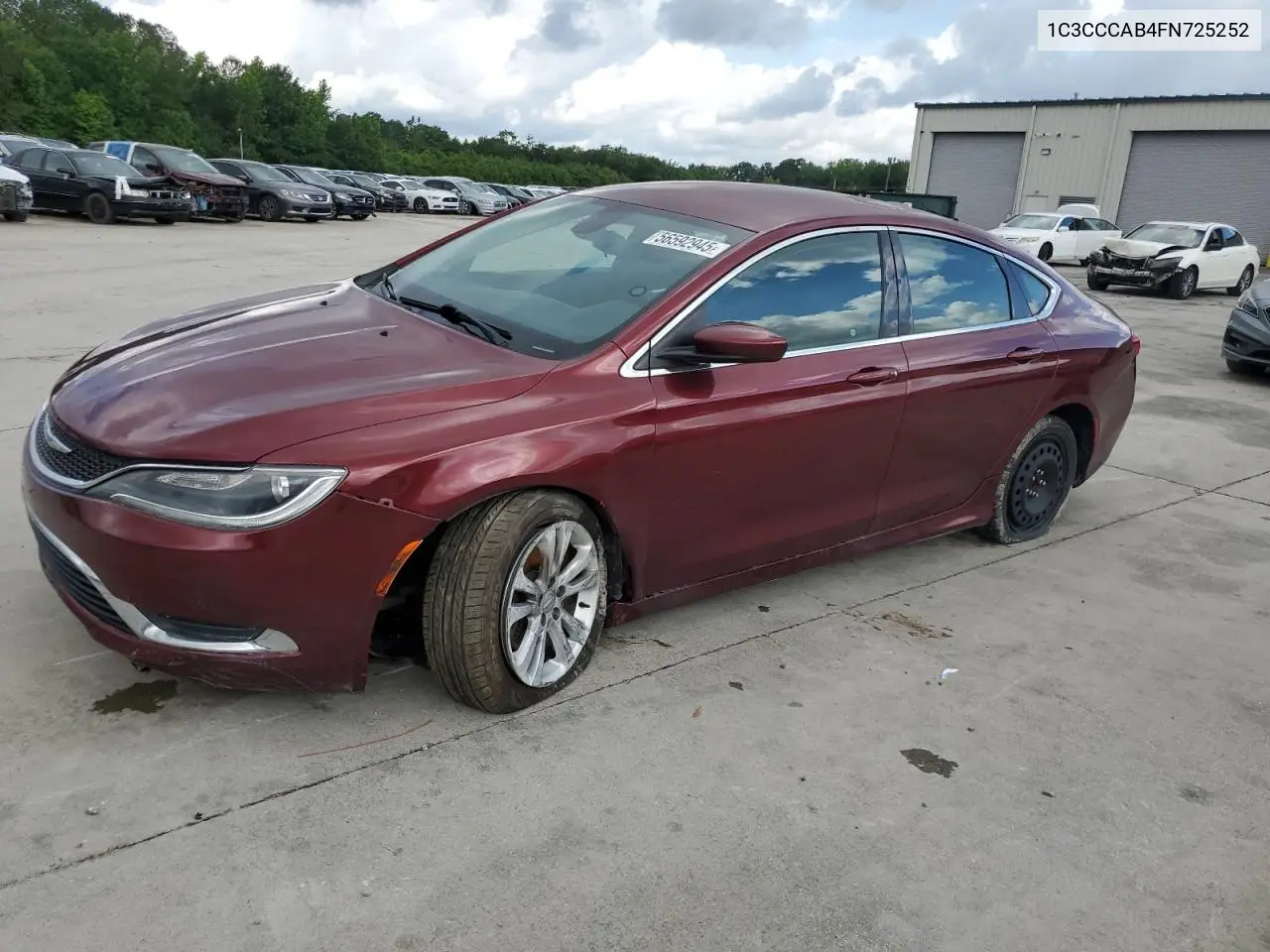 2015 Chrysler 200 Limited VIN: 1C3CCCAB4FN725252 Lot: 56592945