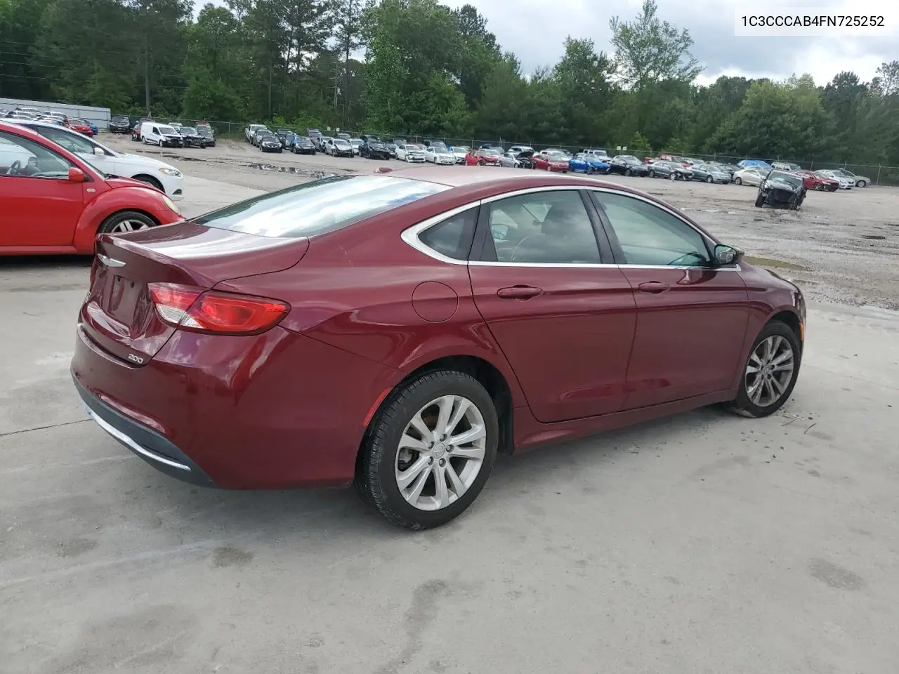 2015 Chrysler 200 Limited VIN: 1C3CCCAB4FN725252 Lot: 56592945