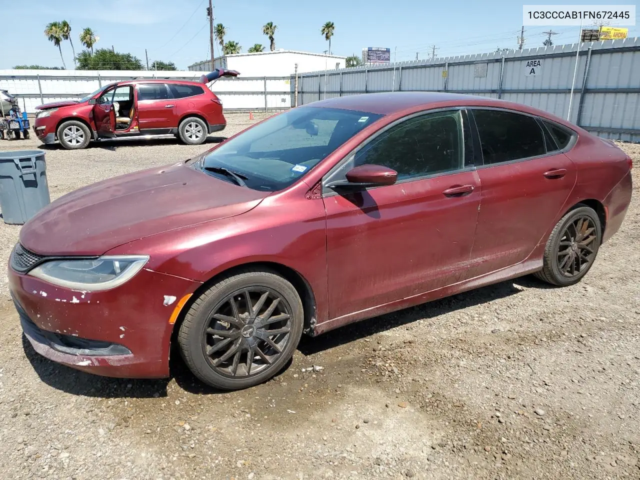 2015 Chrysler 200 Limited VIN: 1C3CCCAB1FN672445 Lot: 56657675