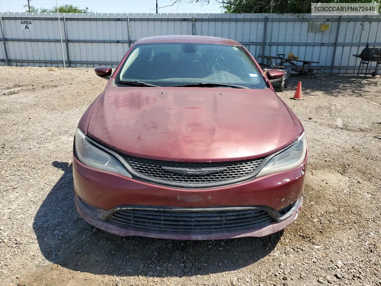2015 Chrysler 200 Limited VIN: 1C3CCCAB1FN672445 Lot: 56657675