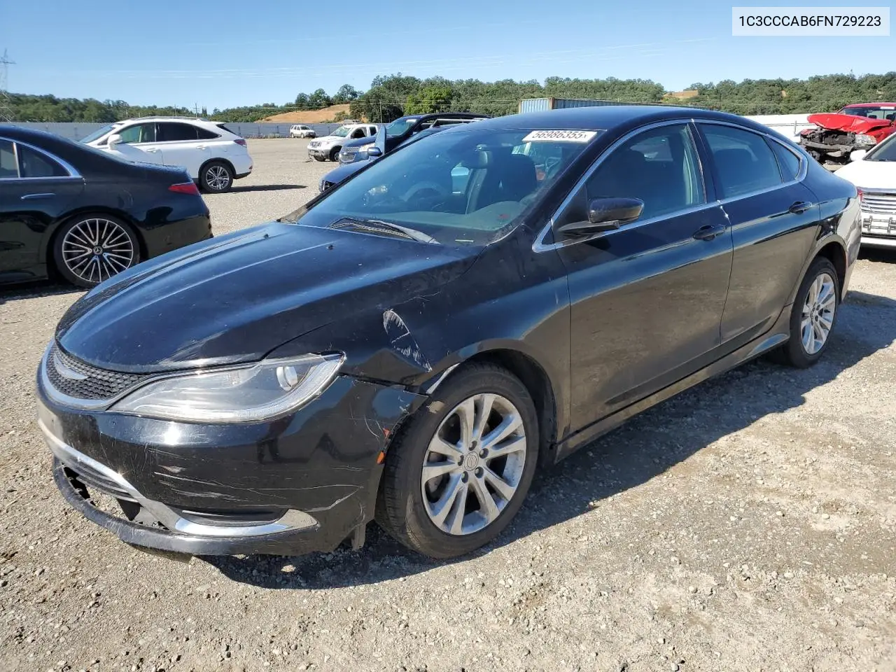 2015 Chrysler 200 Limited VIN: 1C3CCCAB6FN729223 Lot: 56986355