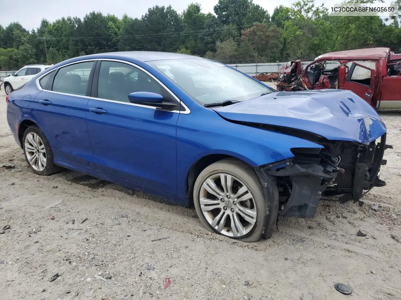 2015 Chrysler 200 Limited VIN: 1C3CCCAB8FN605650 Lot: 62586815