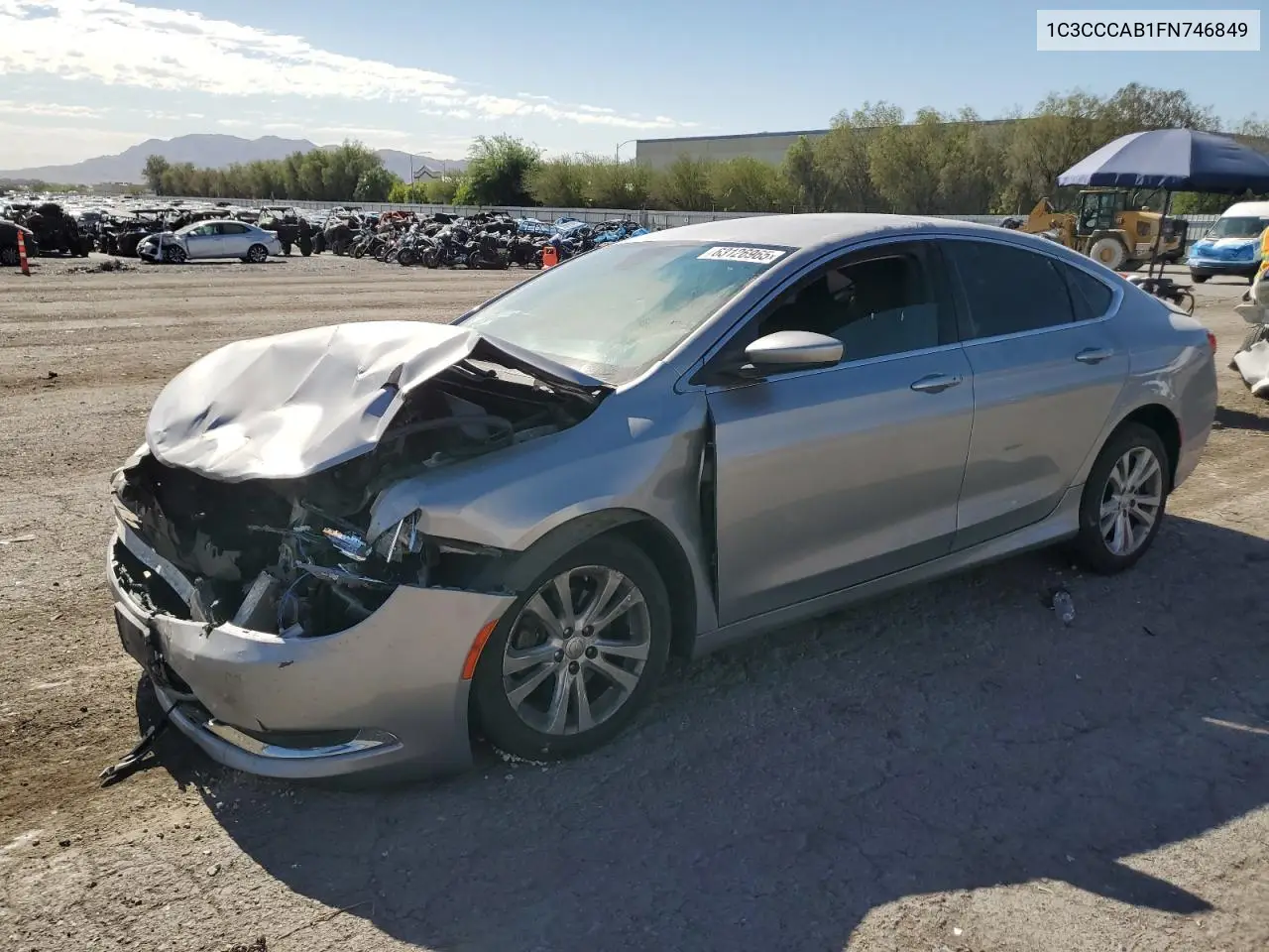 2015 Chrysler 200 Limited VIN: 1C3CCCAB1FN746849 Lot: 63126965