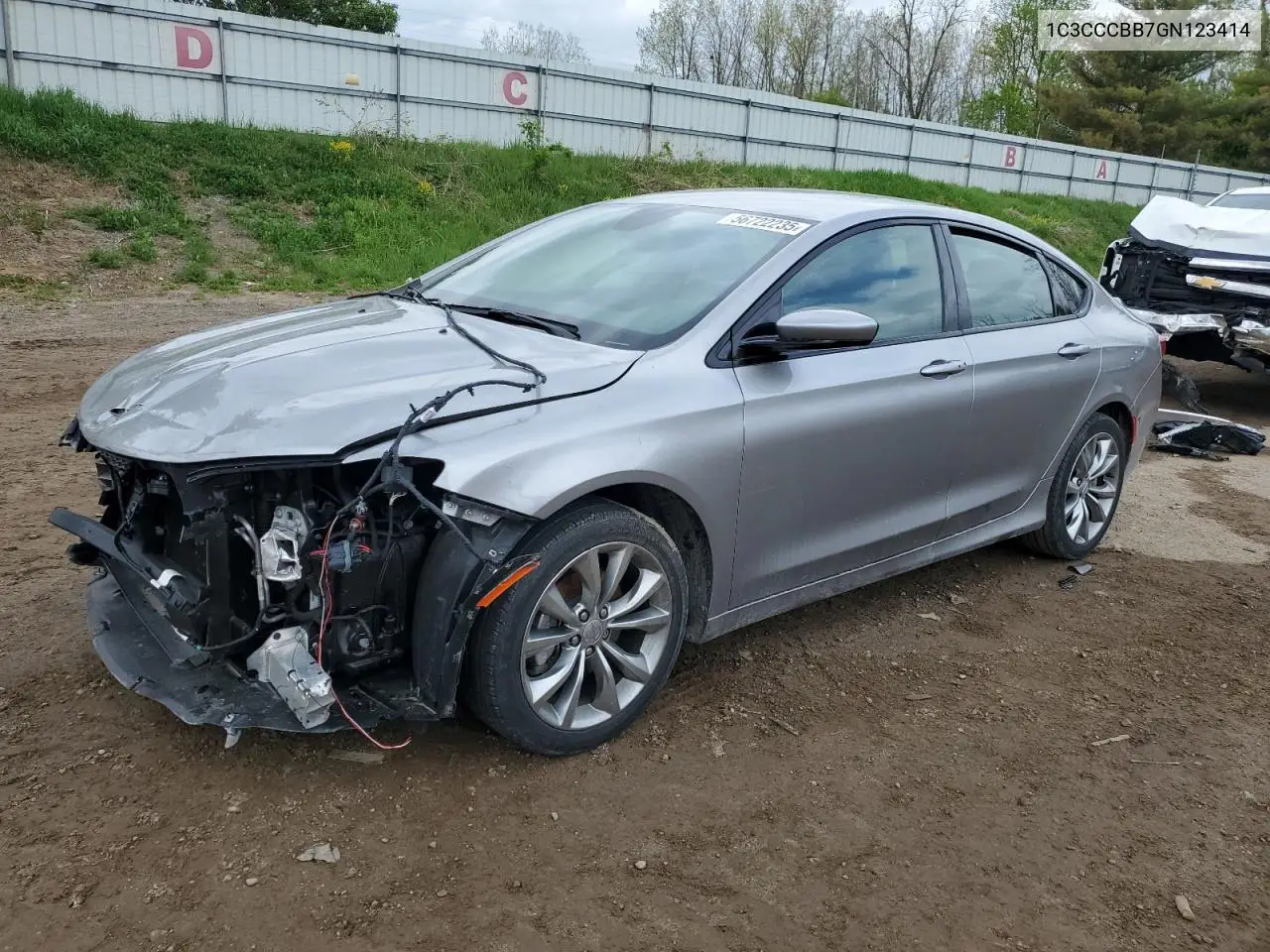 2016 Chrysler 200 S VIN: 1C3CCCBB7GN123414 Lot: 56722235