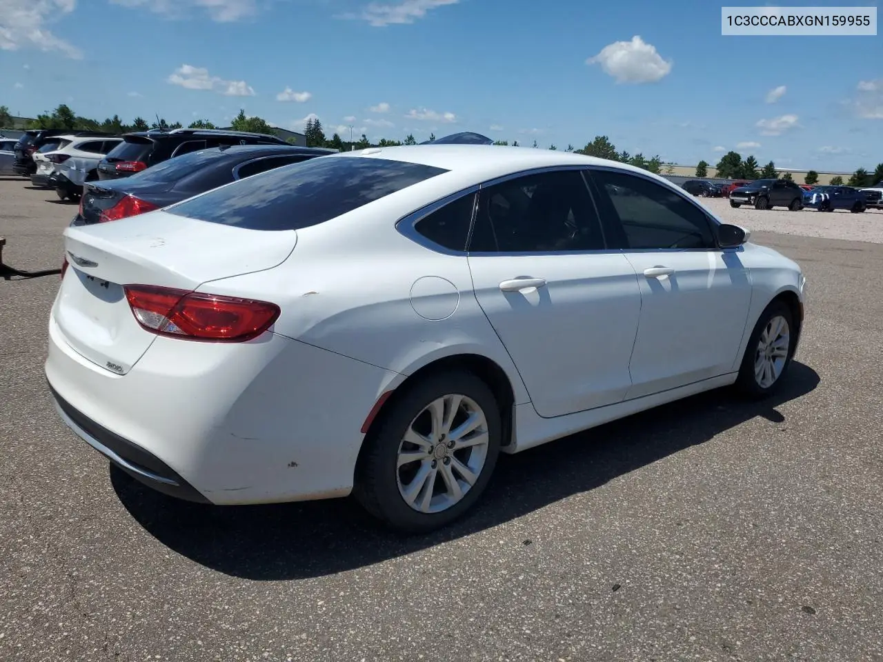 2016 Chrysler 200 Limited VIN: 1C3CCCABXGN159955 Lot: 62780225