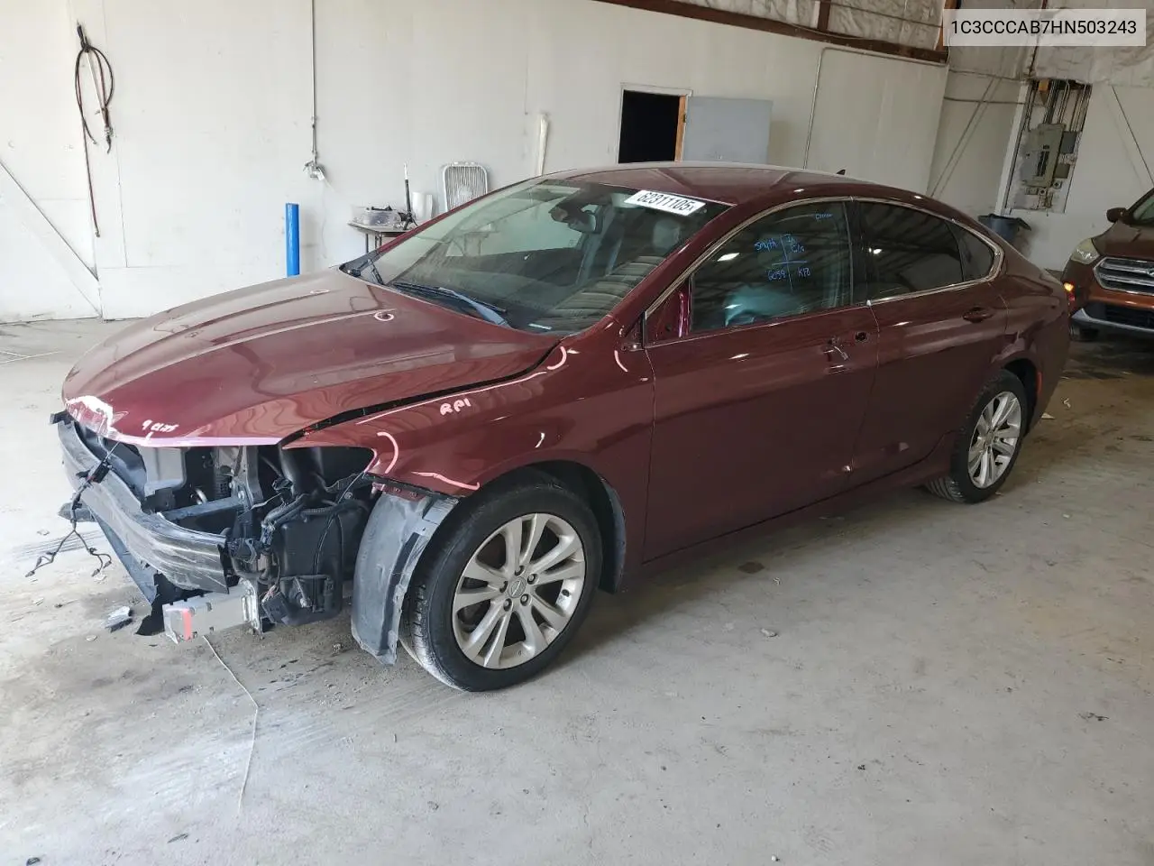 2017 Chrysler 200 Limited VIN: 1C3CCCAB7HN503243 Lot: 62311105