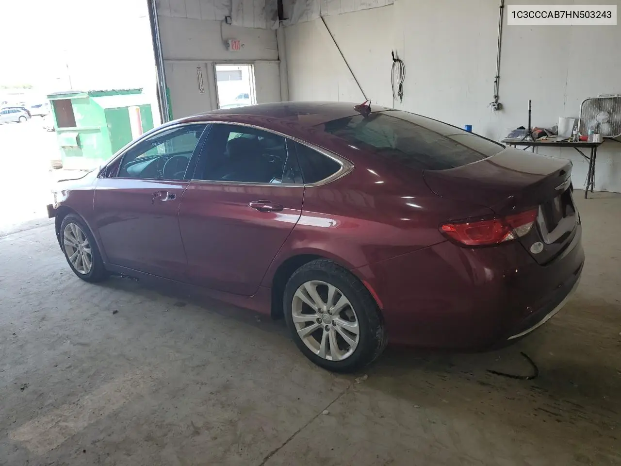 2017 Chrysler 200 Limited VIN: 1C3CCCAB7HN503243 Lot: 62311105