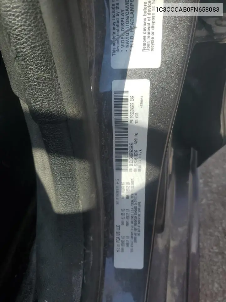 2021 Chrysler 200 Limited VIN: 1C3CCCAB0FN658083 Lot: 55490195