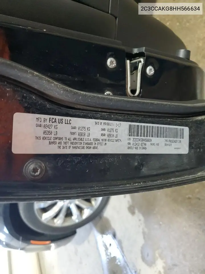 2017 Chrysler 300C VIN: 2C3CCAKG8HH566634 Lot: 57187865
