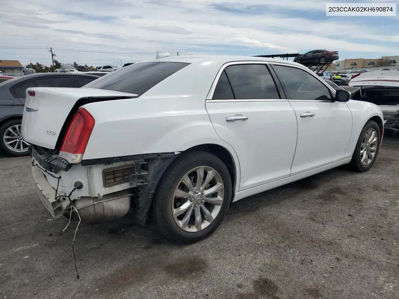 2019 Chrysler 300 Limited VIN: 2C3CCAKG2KH690874 Lot: 50826085