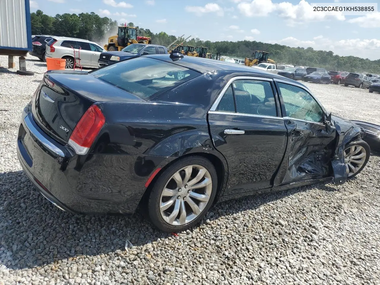 2019 Chrysler 300 Limited VIN: 2C3CCAEG1KH538855 Lot: 62732015