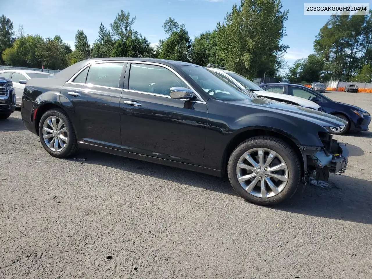 2016 Chrysler 300C VIN: 2C3CCAKG0GH220494 Lot: 65558215