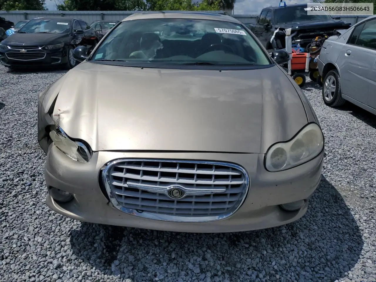 2003 Chrysler Concorde Limited VIN: 2C3AD56G83H506643 Lot: 57075065