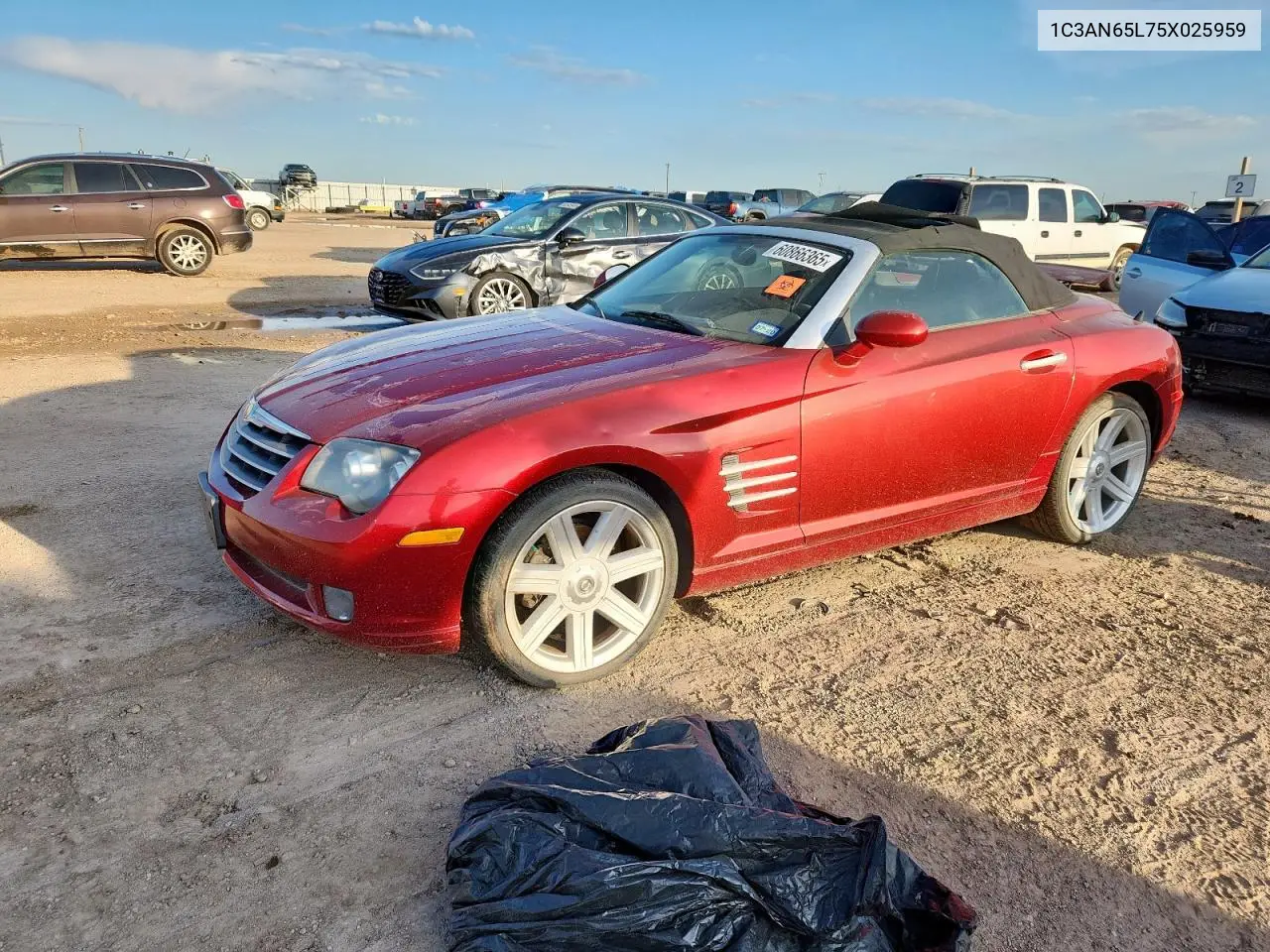 2005 Chrysler Crossfire Limited VIN: 1C3AN65L75X025959 Lot: 60866365