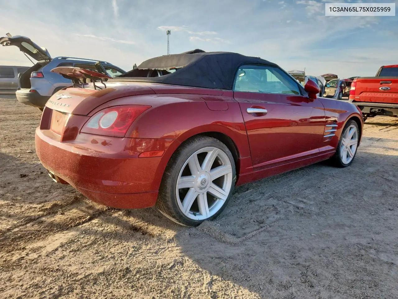 2005 Chrysler Crossfire Limited VIN: 1C3AN65L75X025959 Lot: 60866365