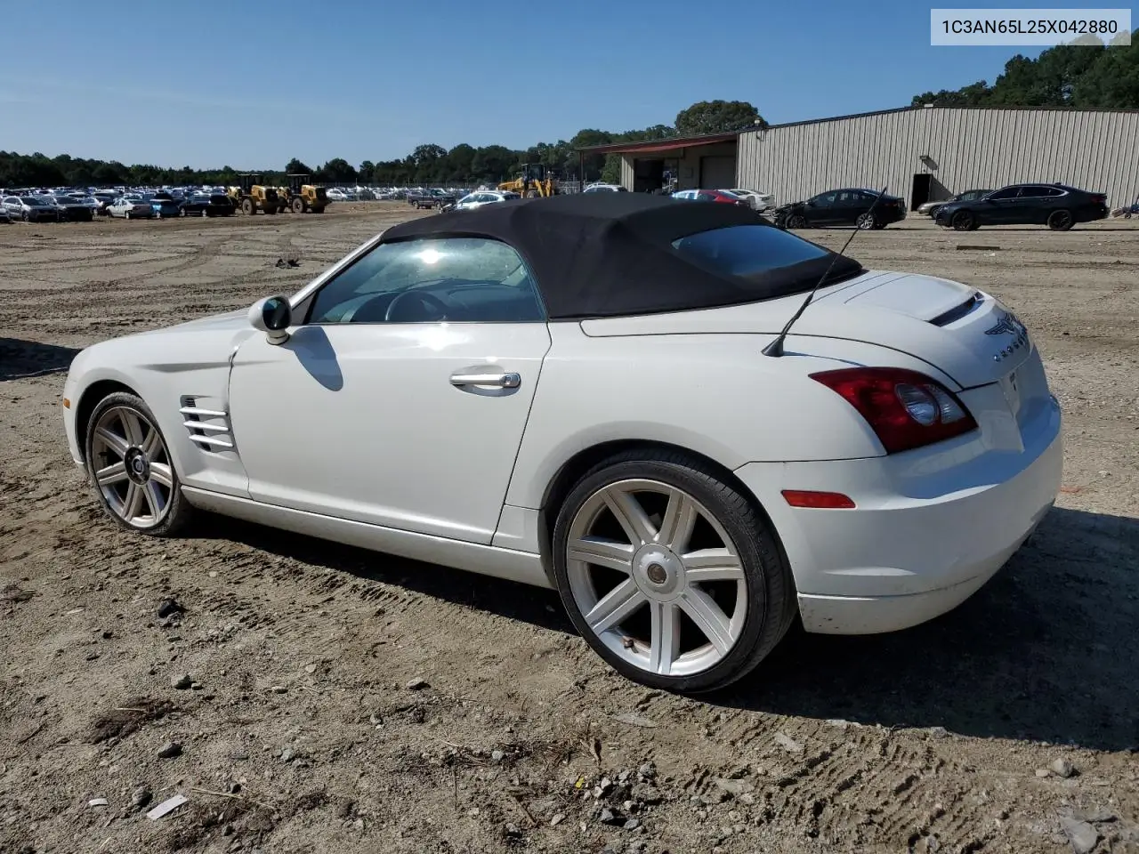 2005 Chrysler Crossfire Limited VIN: 1C3AN65L25X042880 Lot: 61621215