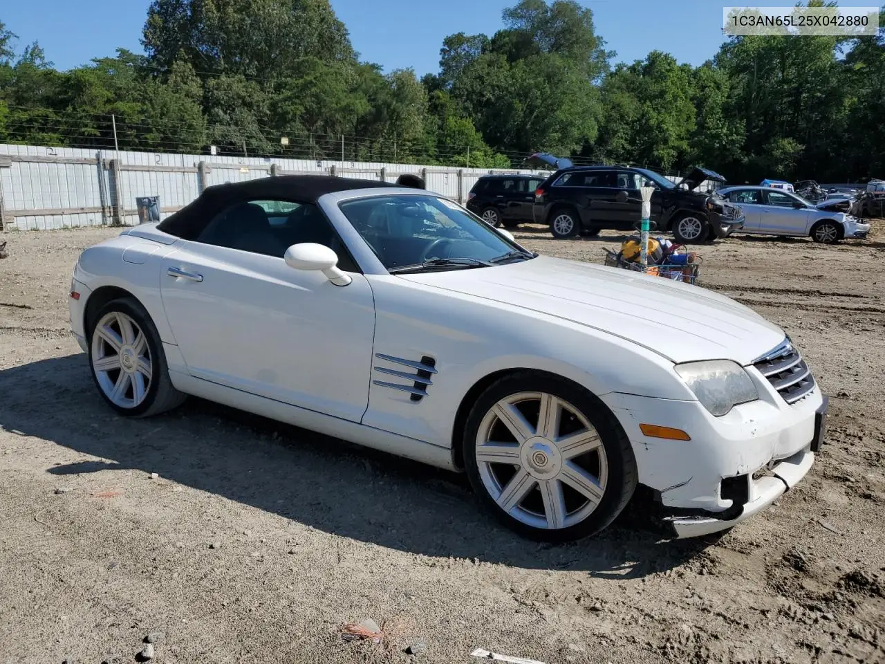 2005 Chrysler Crossfire Limited VIN: 1C3AN65L25X042880 Lot: 61621215