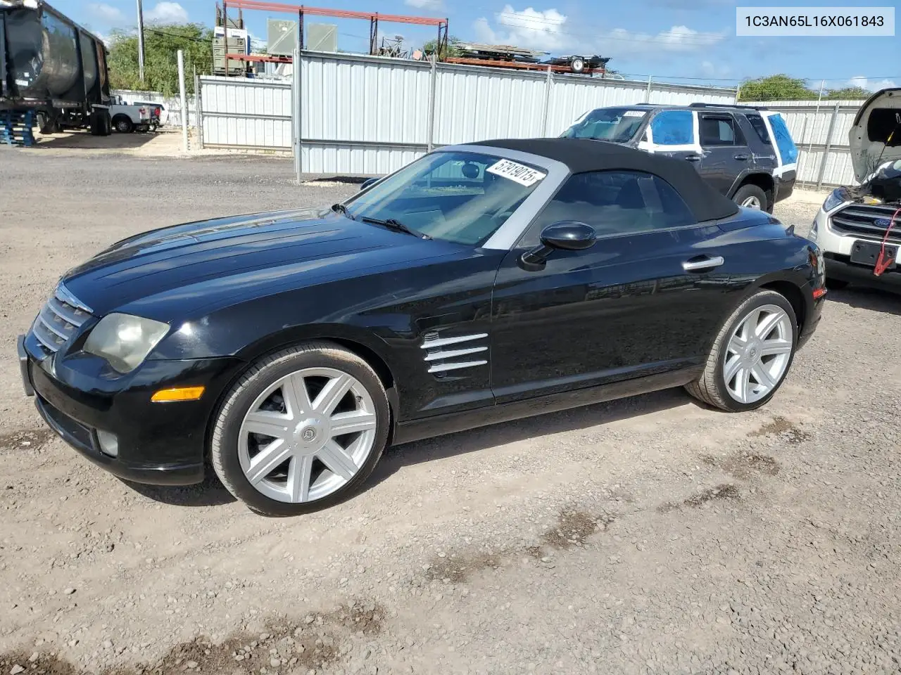 2006 Chrysler Crossfire Limited VIN: 1C3AN65L16X061843 Lot: 57919015