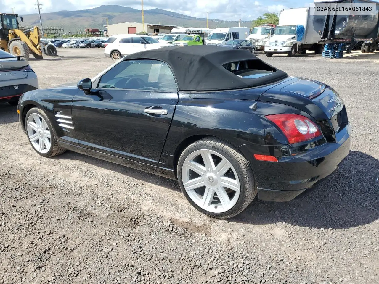 2006 Chrysler Crossfire Limited VIN: 1C3AN65L16X061843 Lot: 57919015