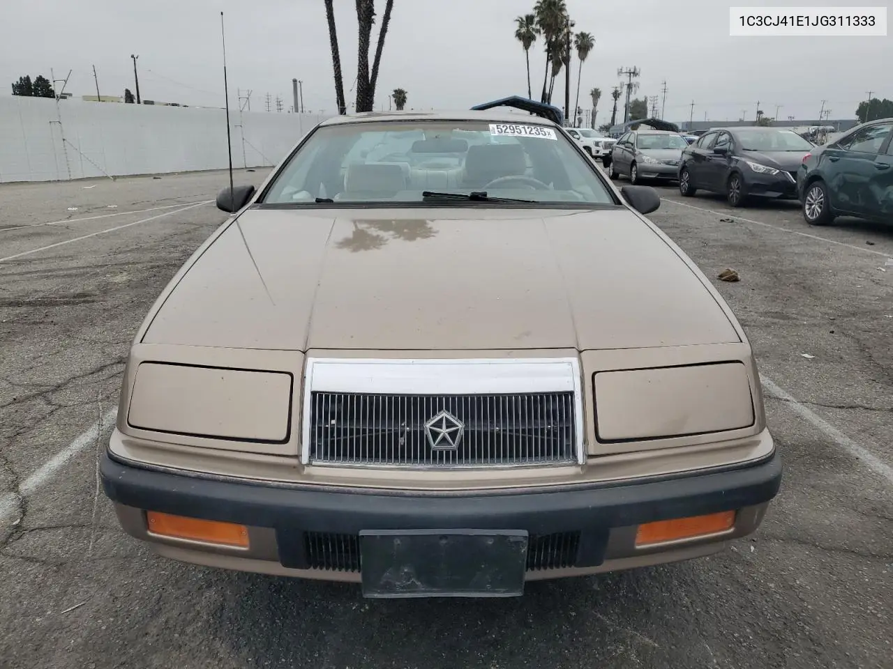 1988 Chrysler Lebaron VIN: 1C3CJ41E1JG311333 Lot: 52951235