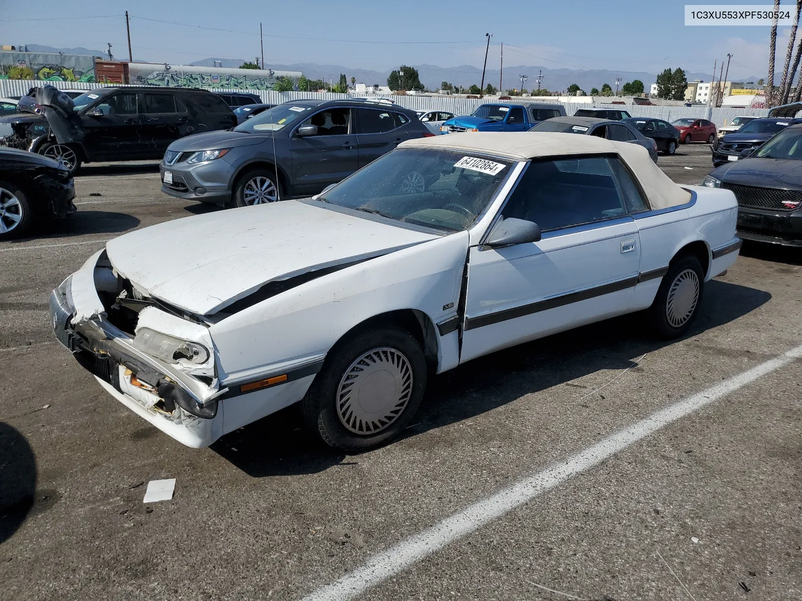 1993 Chrysler Lebaron Lx VIN: 1C3XU553XPF530524 Lot: 64102864
