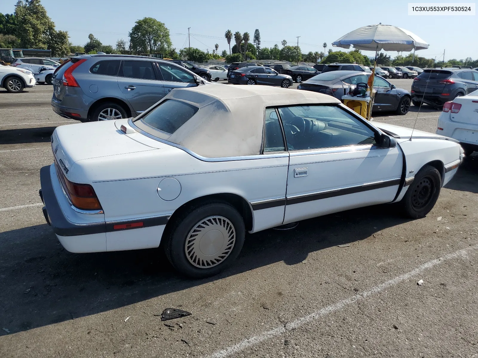 1993 Chrysler Lebaron Lx VIN: 1C3XU553XPF530524 Lot: 64102864