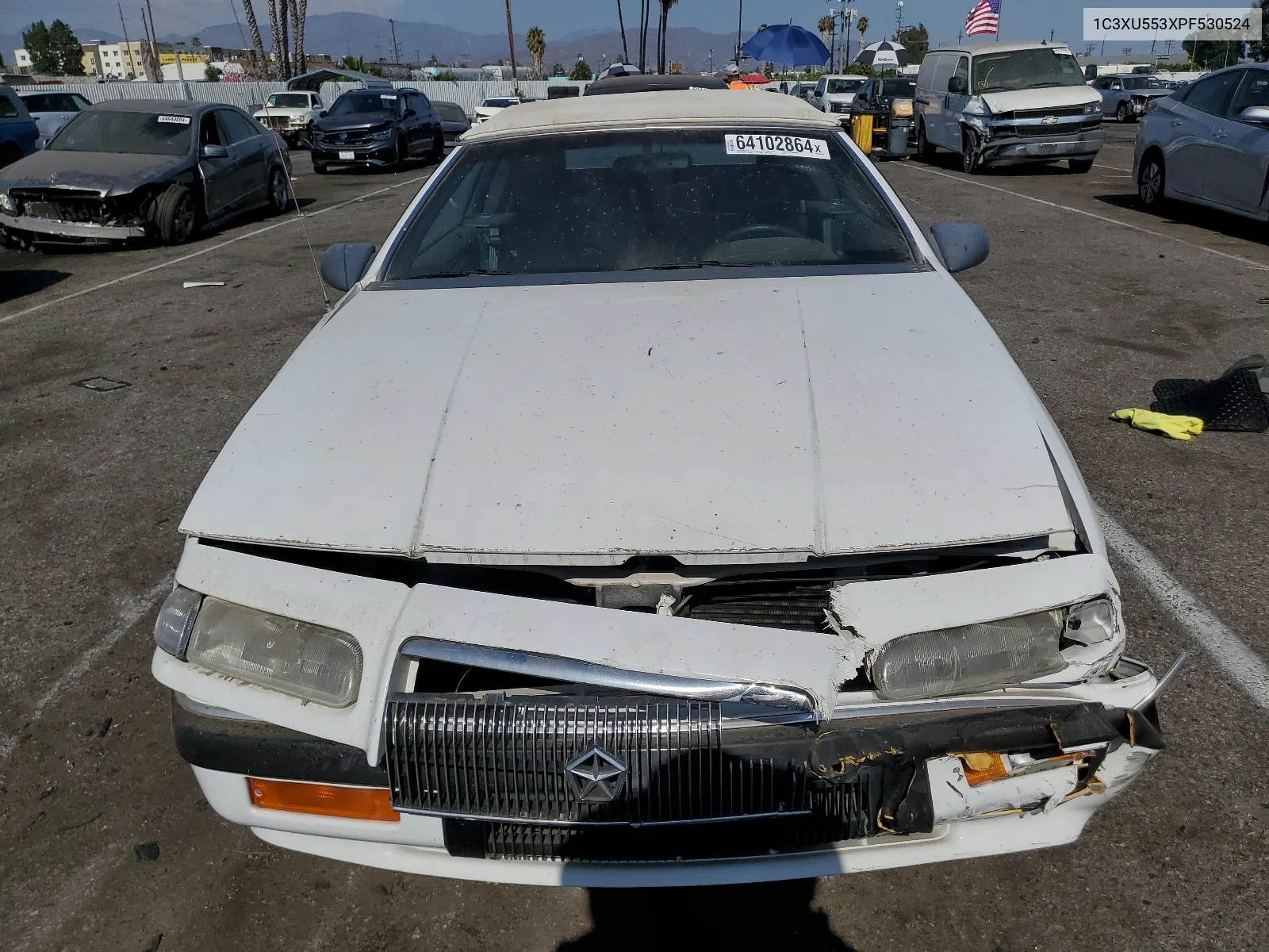 1993 Chrysler Lebaron Lx VIN: 1C3XU553XPF530524 Lot: 64102864