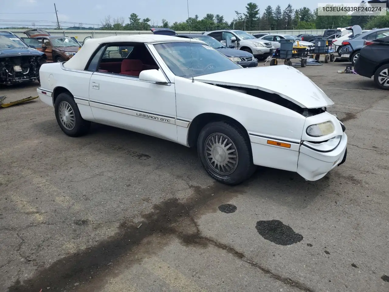 1994 Chrysler Lebaron Base VIN: 1C3EU4533RF240274 Lot: 62750285