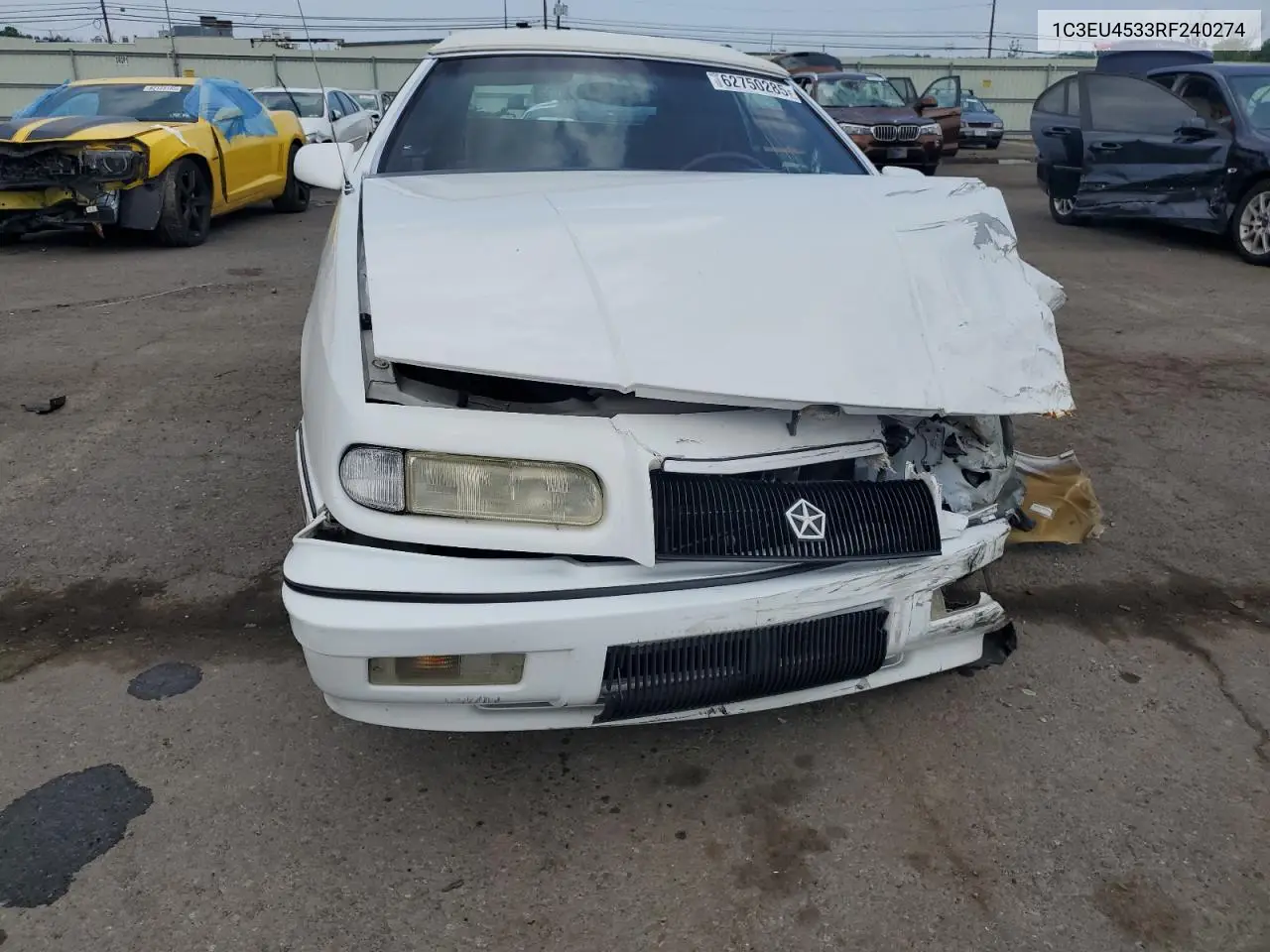 1994 Chrysler Lebaron Base VIN: 1C3EU4533RF240274 Lot: 62750285