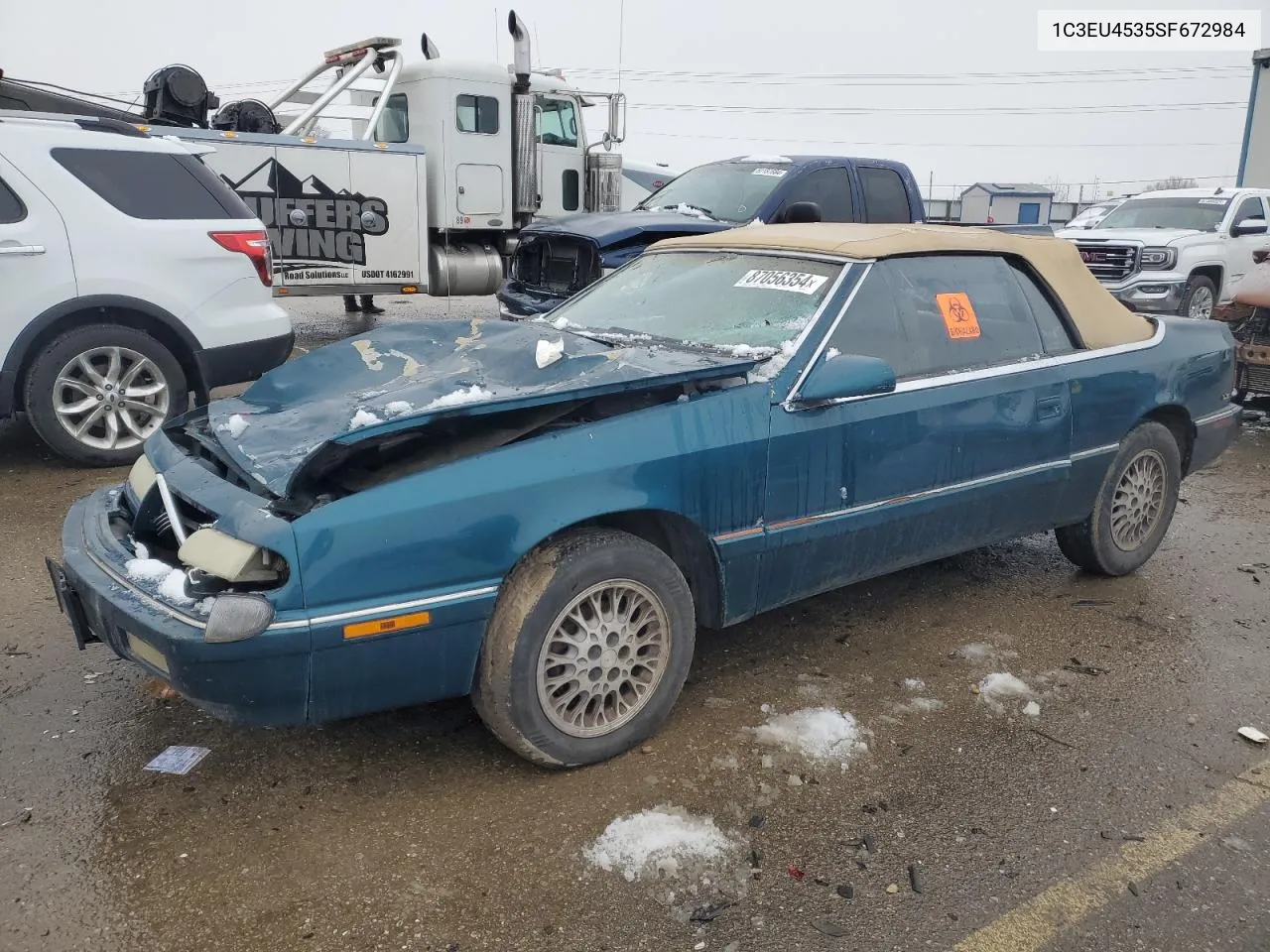 1995 Chrysler Lebaron Gtc VIN: 1C3EU4535SF672984 Lot: 87056354