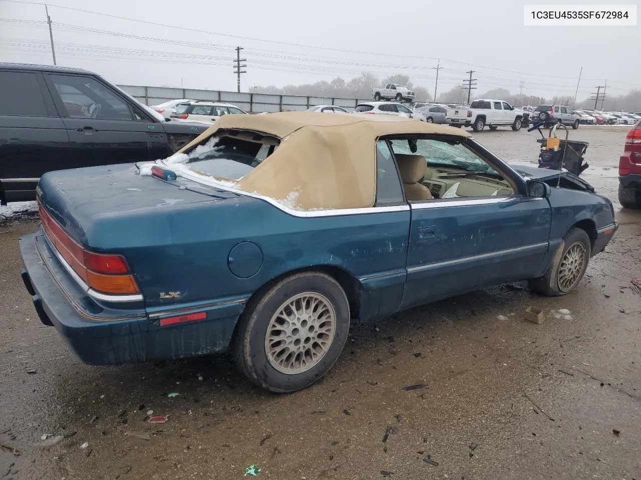 1995 Chrysler Lebaron Gtc VIN: 1C3EU4535SF672984 Lot: 87056354