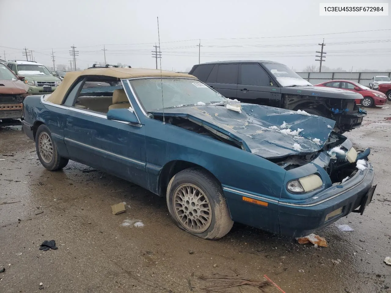 1995 Chrysler Lebaron Gtc VIN: 1C3EU4535SF672984 Lot: 87056354
