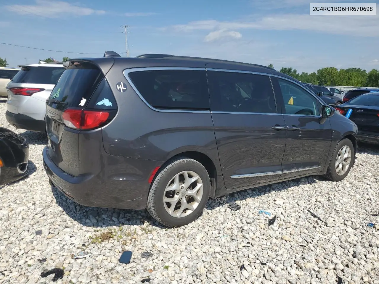 2017 Chrysler Pacifica Touring L VIN: 2C4RC1BG6HR670698 Lot: 62550185