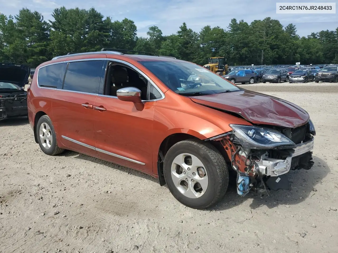 2018 Chrysler Pacifica Hybrid Limited VIN: 2C4RC1N76JR248433 Lot: 62400525