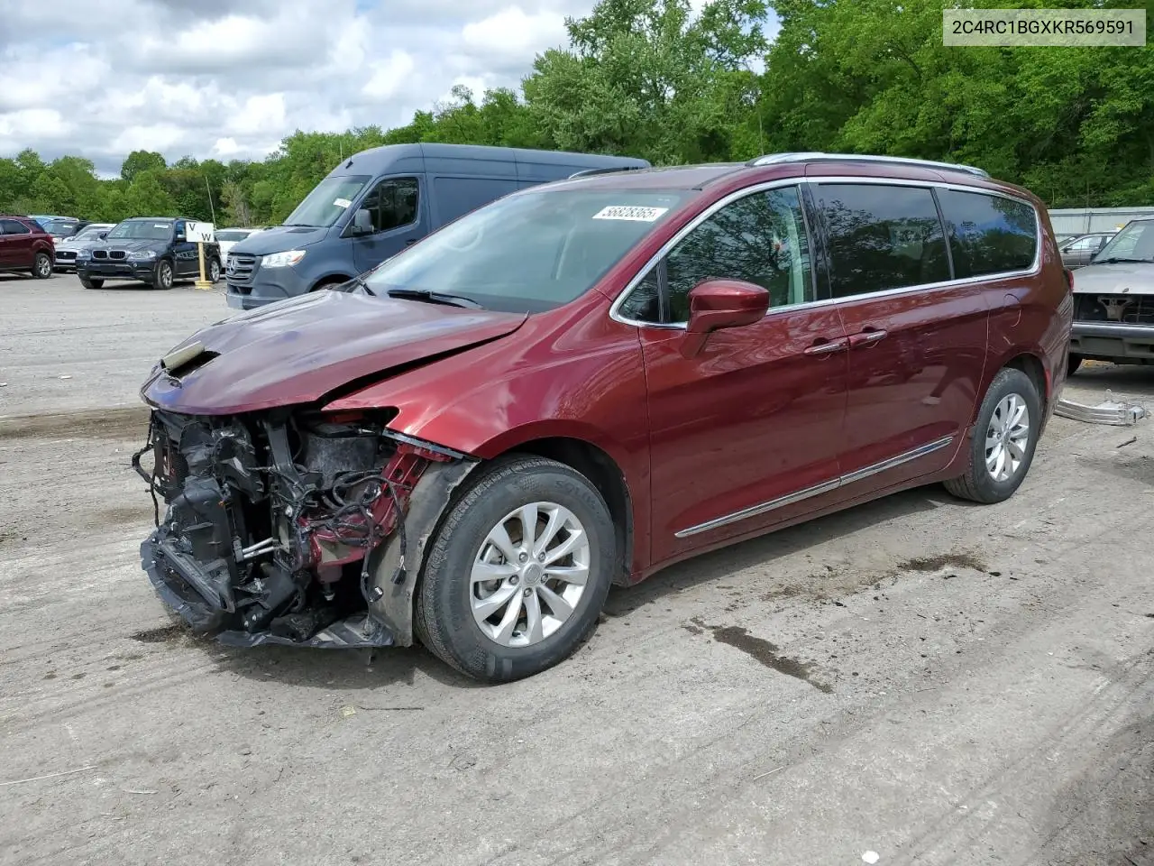 2019 Chrysler Pacifica Touring L VIN: 2C4RC1BGXKR569591 Lot: 56828365