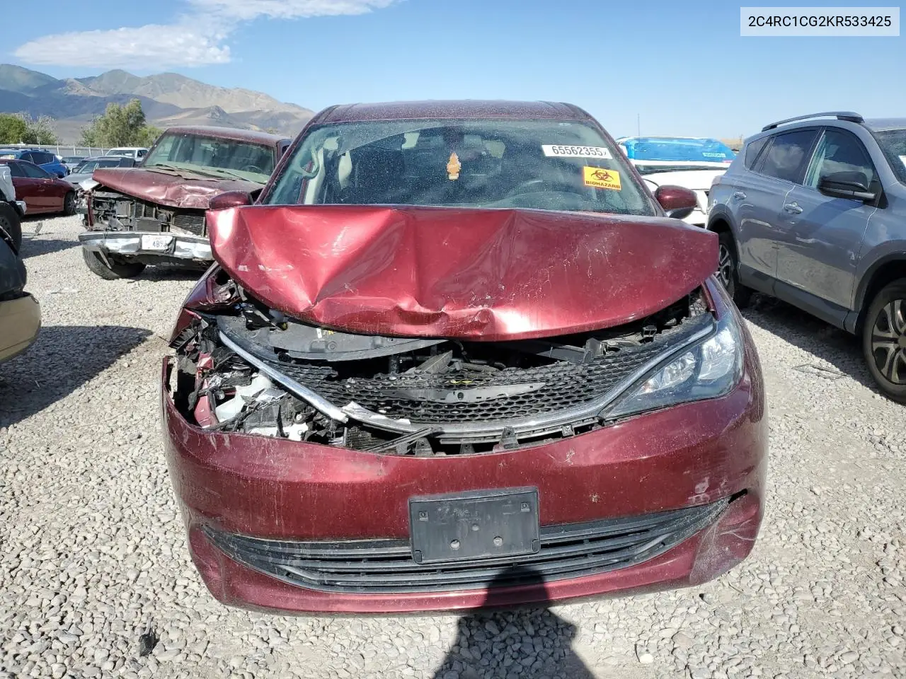 2019 Chrysler Pacifica Lx VIN: 2C4RC1CG2KR533425 Lot: 65562355