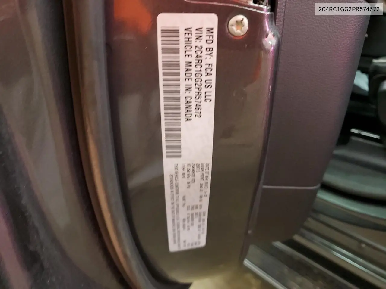 2023 Chrysler Pacifica Limited VIN: 2C4RC1GG2PR574672 Lot: 65802175
