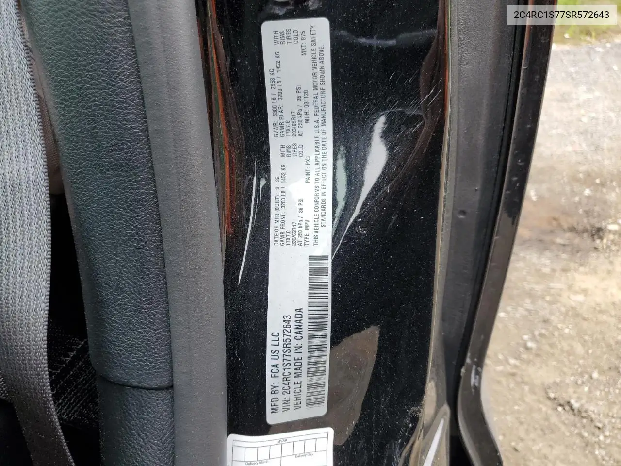 2025 Chrysler Pacifica Hybrid Select VIN: 2C4RC1S77SR572643 Lot: 62849685